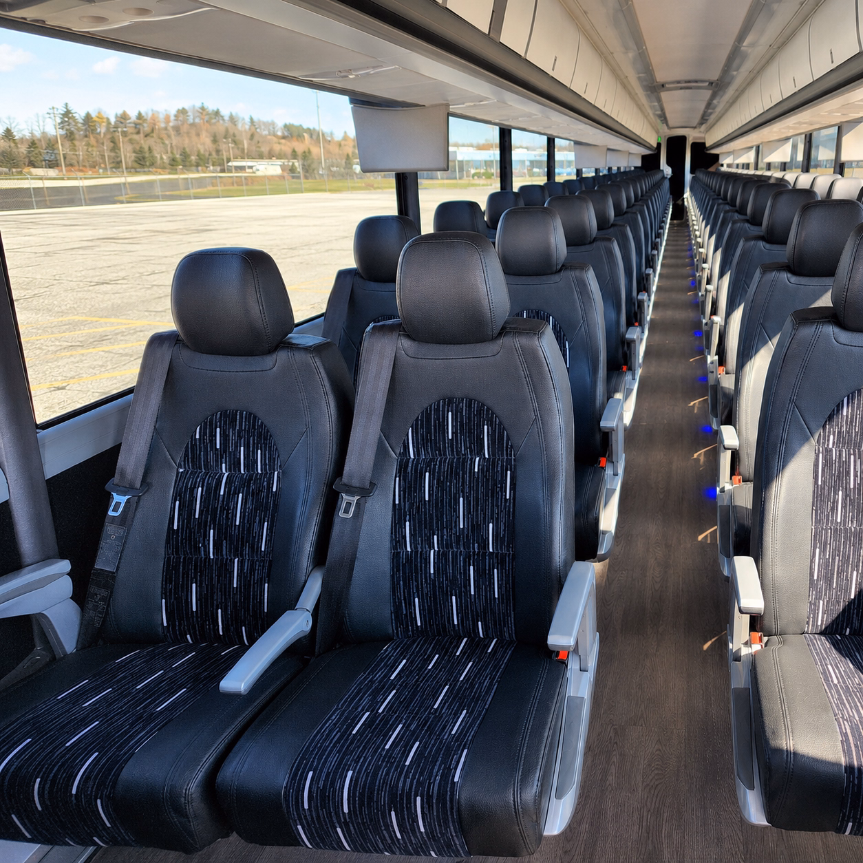party buses and sprinter vans make the ride part of the experience