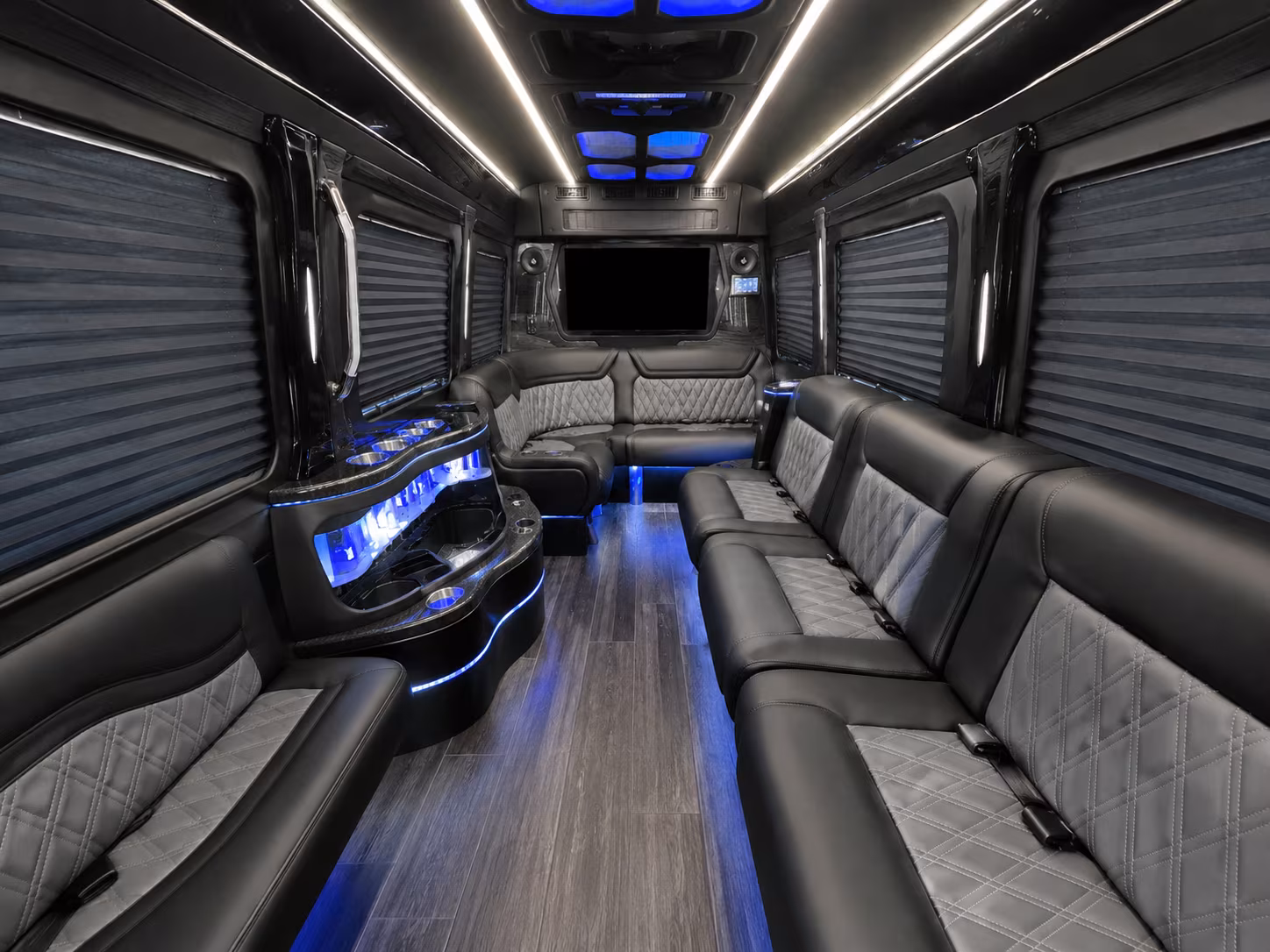 tracy 50 passenger party bus interior
