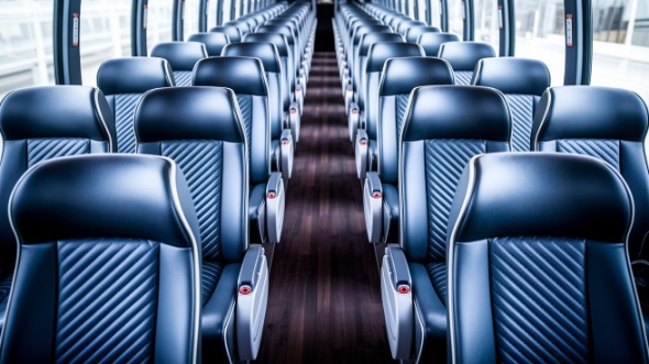 54 passenger charter bus inside antioch